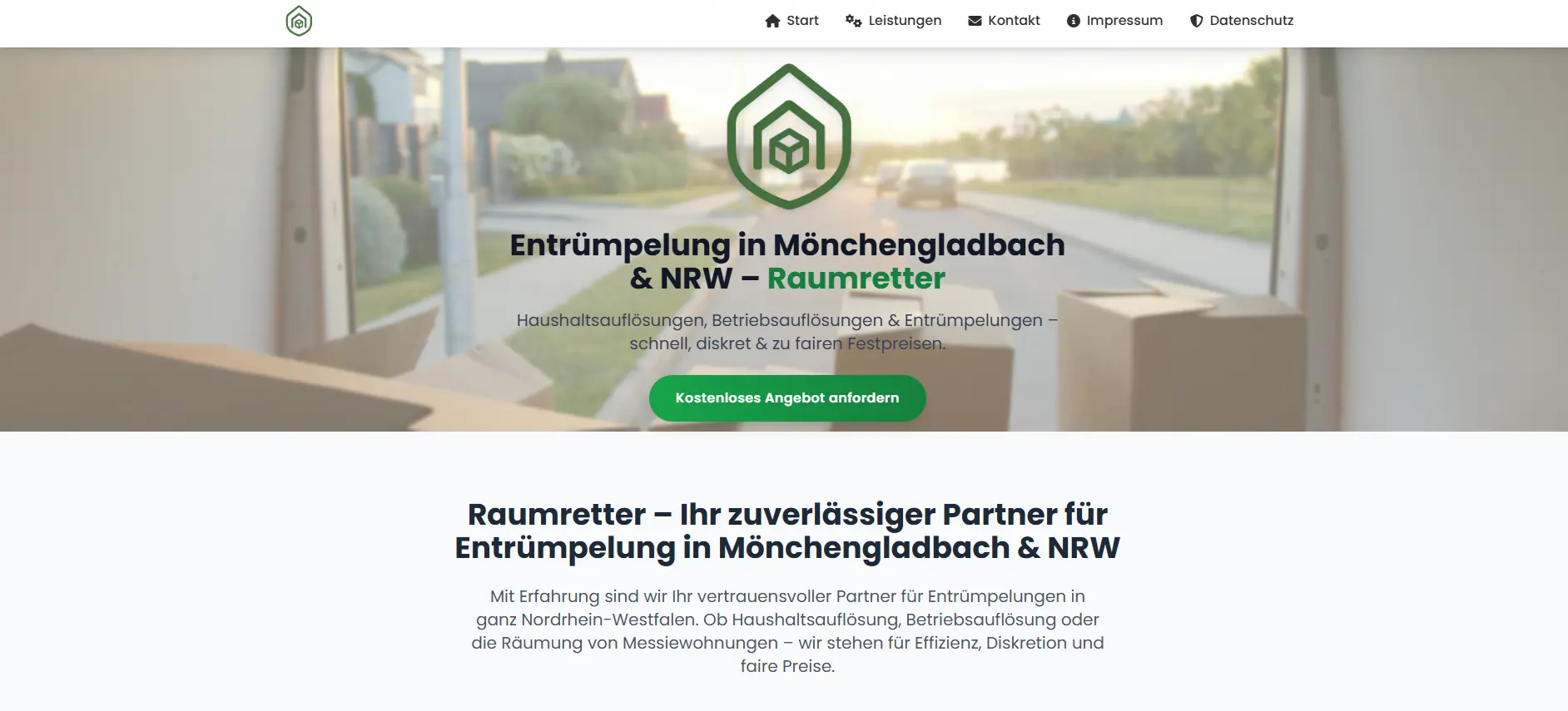 Case Study: Raumretter Entrümpelung – neue Website